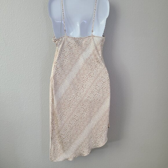 Forever 21 women's beige leopard print slip dress size medium - Picture 5 of 14